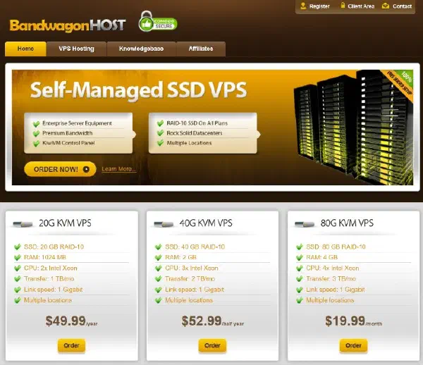 搬瓦工/bandwagonhost 促销优惠码,新增10Gbps带宽的cn2 gia线路VPS，移动+联通同步走企业级带宽：原站配图。