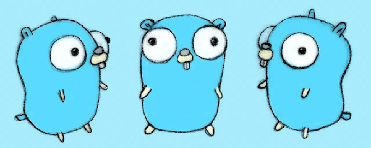 彩色 Go Gopher 形象